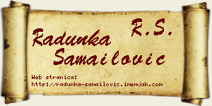 Radunka Samailović vizit kartica